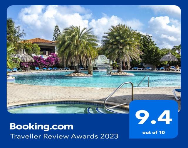 Modern appartement op resort Seru-Coral 4 pers 2 slpk met een groot zwembad
