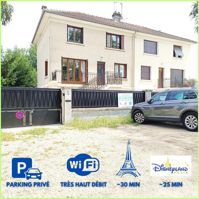 Qhome 3 - Duplex Cosy entre Paris et Disney - Clim - Parking privé