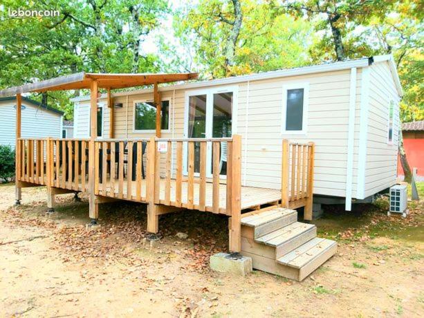 Mobil home climatisé 6pers 3CH camping domaine de Chaussy 4étoiles Ardèche