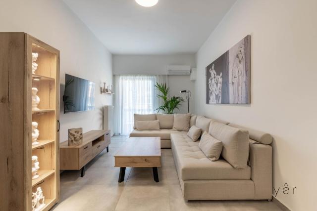 Modern Mythic Flat with Greek-Inspired Artistic