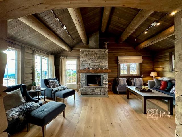 New log cabin with sauna, waxing shed & bench at Sjusjøen