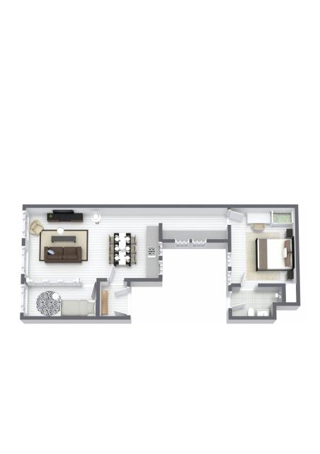 Stylish Apartment on Lively Street in Downtown