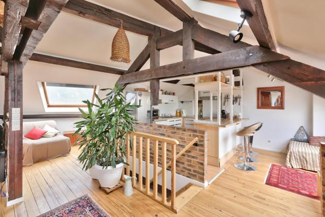 Rustic Bohemian Duplex in Meudon
