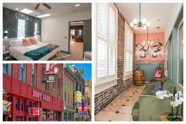 2 Chic Lofts right ON Broadway Strip Sleeps 10