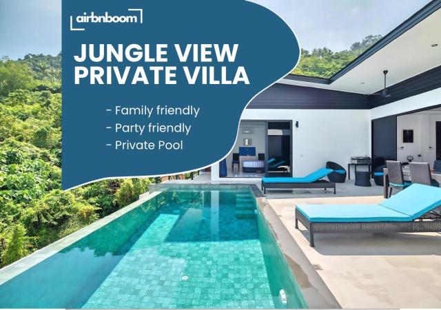 Private Pool Villa - Jungleview - 10 min to Beach