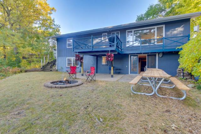 Antiquing & Fishing: Riverfront Waupaca Home!
