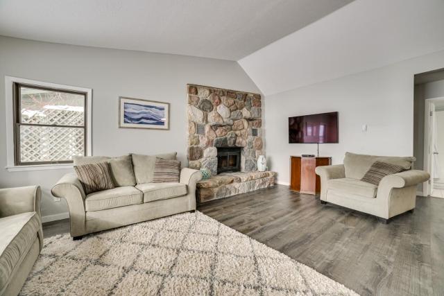 Dock & Views: Lake Mitchell Home in Cadillac!