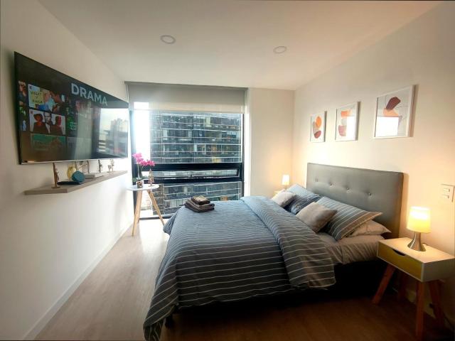 AH/Loft con Alexa, Parking, Coworking, Usaquén