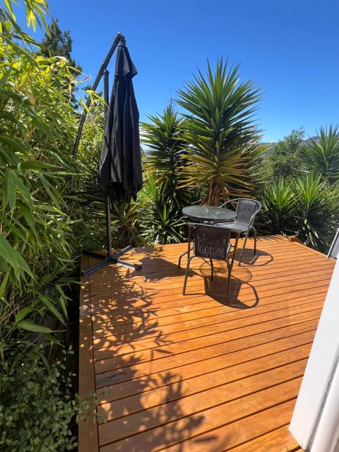 Highhaven on Quebec, sunny hillside, central Nelson hideaway with city to sea views