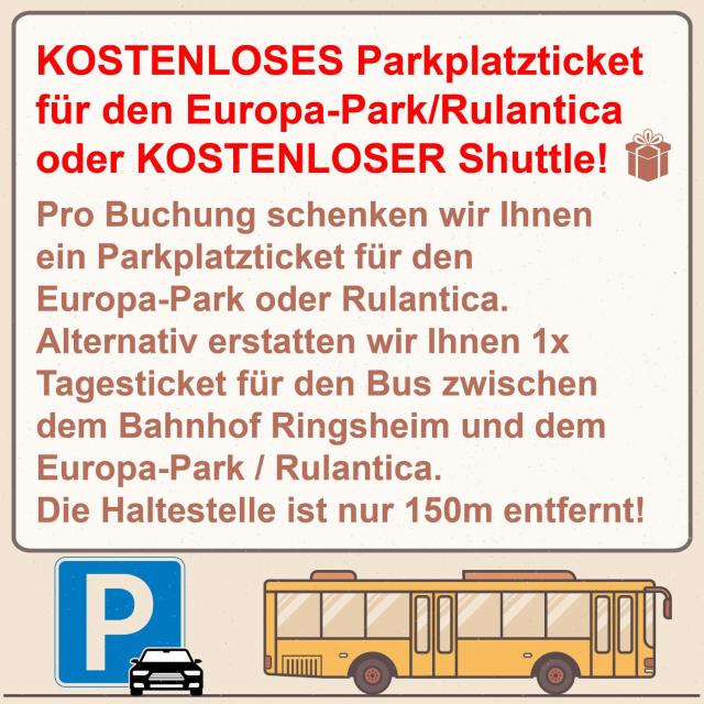 Hotel SunParc - SHUTTLE zum Europa-Park Rust 4km & Rulantica 2km