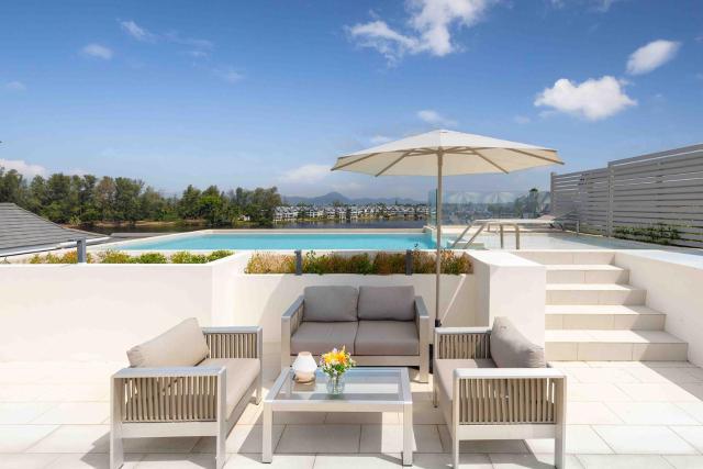 Luxury Beachfront 3BR Family Penthouse - Private Rooftop Pool - Laguna Phuket