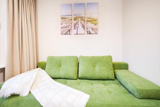 Stylish white salad studio near the city center