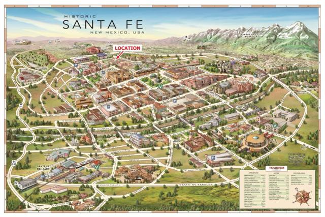 Designer Loft at the Santa Fe Plaza Spacious 520 Sq Ft, King Bed