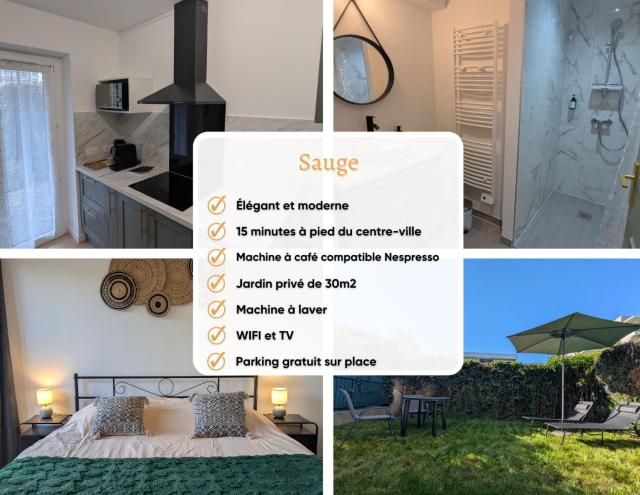 Confortable et moderne avec clim et jardin privé - Appartement Sauge