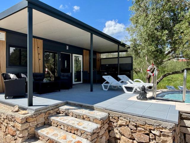 Mobilhome-Kroatien DELUXE Mobilhome & privatem Meerwasserpool Insel Pašman