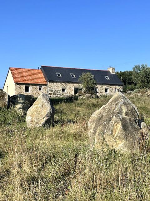 Longere avec Menhirs et Moutons Ouessant