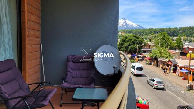 Depto en pleno centro de Pucón con vista al volcán