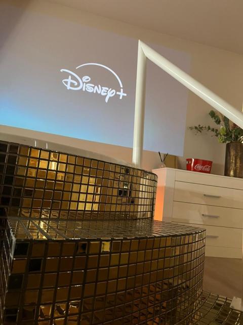 Luxury Private Spa with golden bath, cinema and sauna