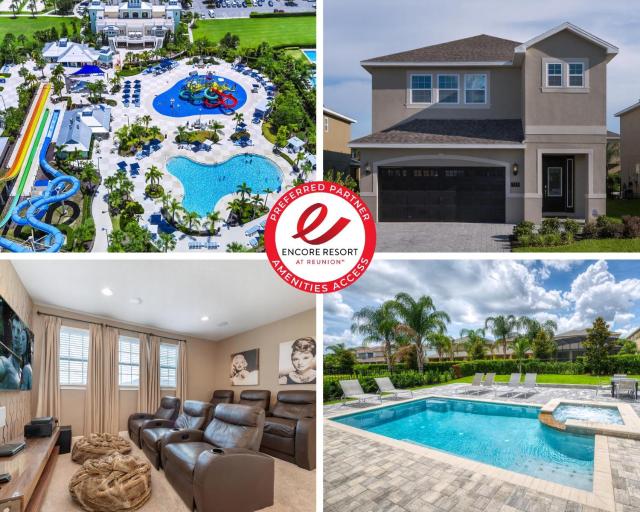 Glorious Home Near Disney With Private Pool, Media Room And Waterpark & Resort Access At Encore Resorts Reunion - 741La
