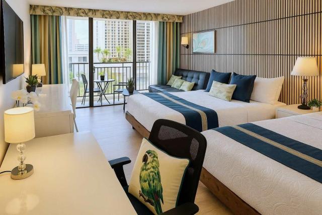 Waikiki Ocean View Studio 3Beds 1 Block to Beach, Tax Included