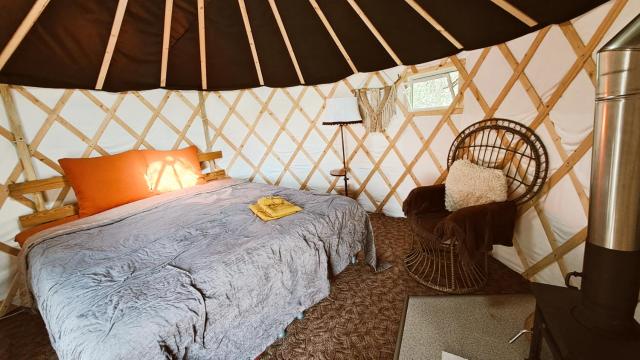Yurt Birzs with Sauna at Kleja Camping