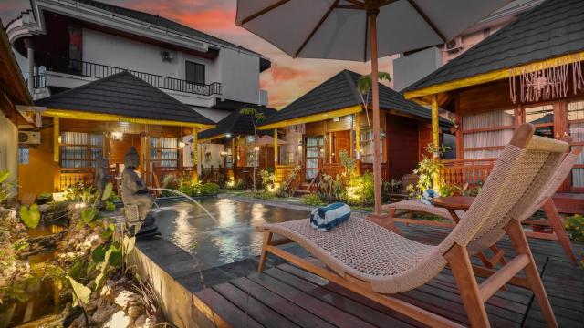 Orange wooden homestay