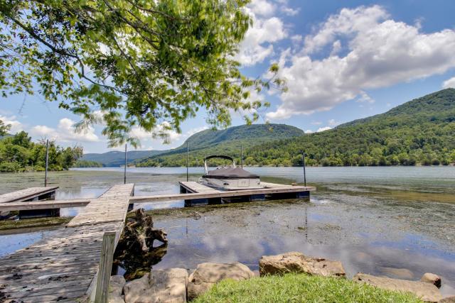 Dock & Hot Tub: Tennessee River Cabin Getaway