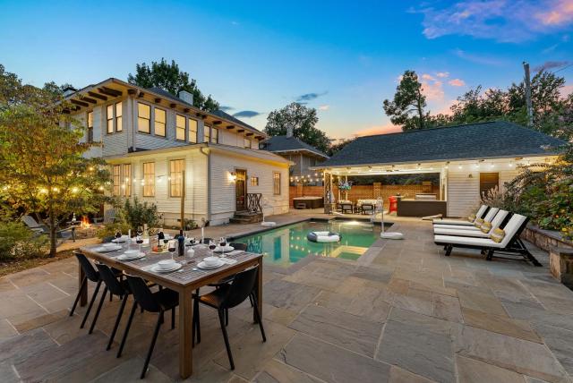 Pool Outdoor TV Fire Pit Game Room