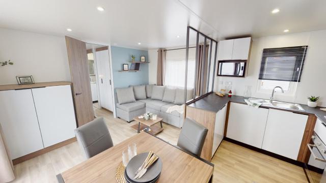 MH263 3 chambres et 2 salles de bain dans camping 4 étoiles