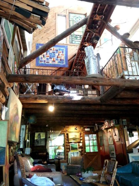 Eclectic Riverfront Log Cabin and Artist Retreat for Groups in Castle Hayne, North Carolina
