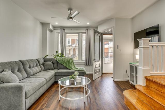 3-Story Rowhouse w/ Patio! 5 Mi to Center City