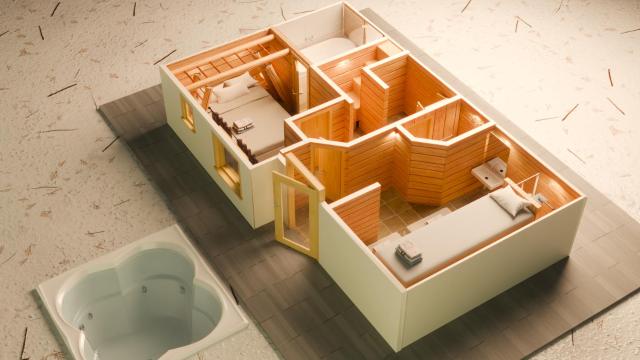 Cosy 4 bedroom chalet with hot tub (Chalet Velours)
