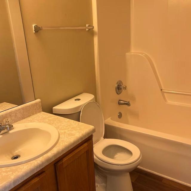 Master bedroom with full bathroom
