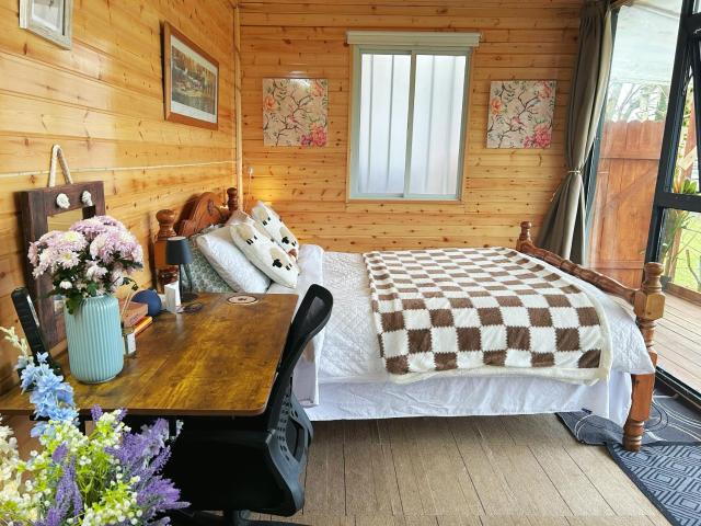 Farm stay cabin in the woods