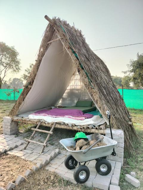 Bamboo A-Frame Camping at Khajuraho Farm Stay