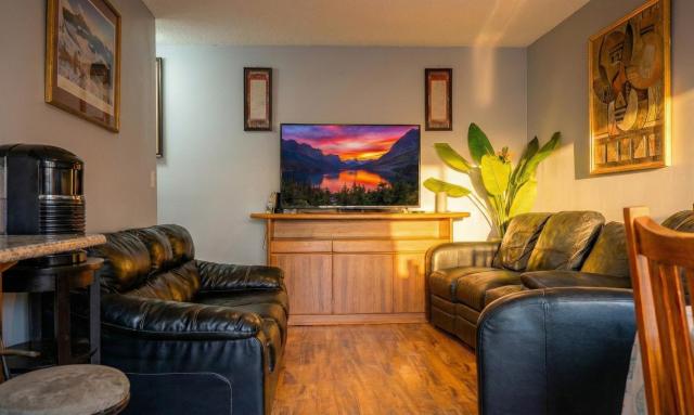 Charming Basement Stay with Workspace AC & Fire Pit