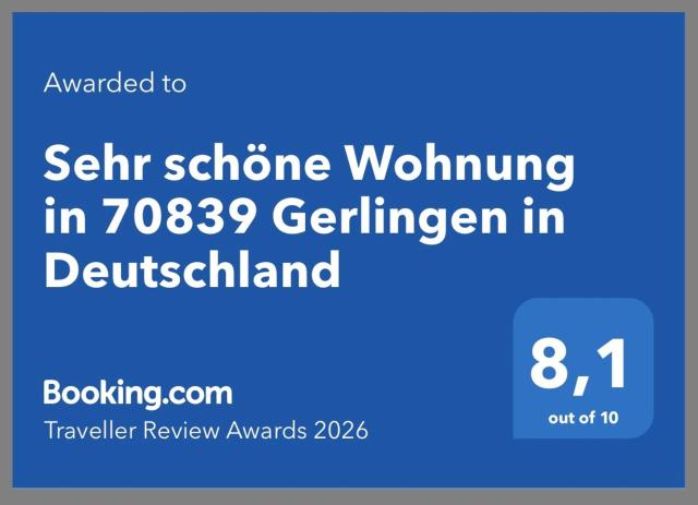 Sehr schöne Wohnung in 70839 Gerlingen in Deutschland