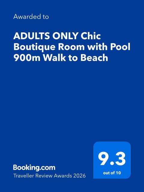 The Hepburn Seminyak ADULTS ONLY Chic Boutique Room with Pool 900m Walk to Beach