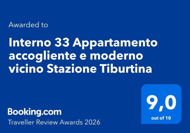Interno33 Appartamento accogliente e moderno vicino Stazione Tiburtina