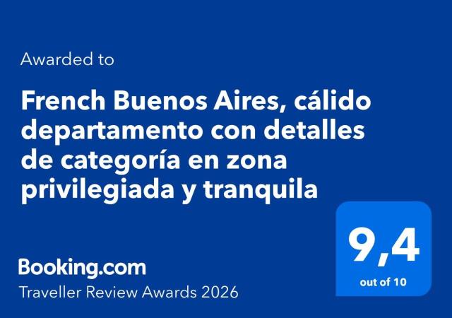 French Buenos Aires, cálido departamento con detalles de categoría en zona privilegiada y tranquila