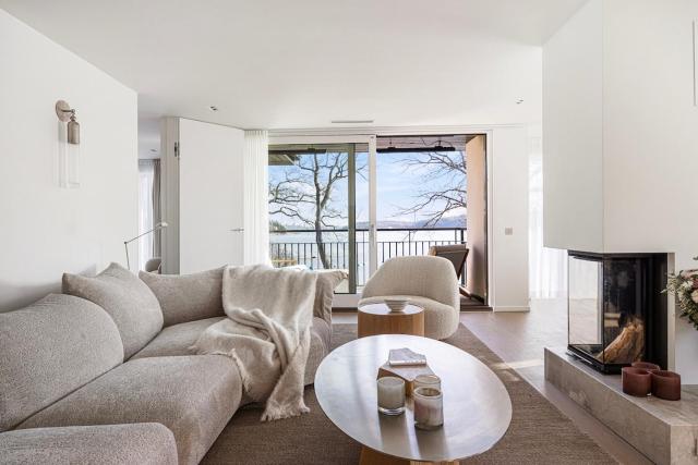 Scandinavian luxury villa with panoramic lake views
