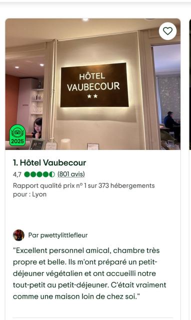 Hôtel Vaubecour - Centre Lyon Ainay - Perrache