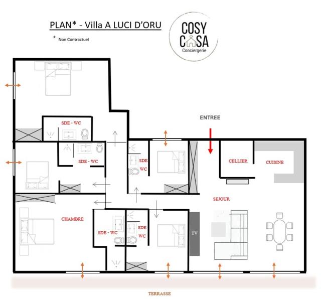 Villa A Luci d'Oru, 10 personnes, 5 suites, piscine
