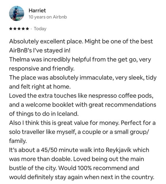 Wonderful studio apartment in central Reykjavík