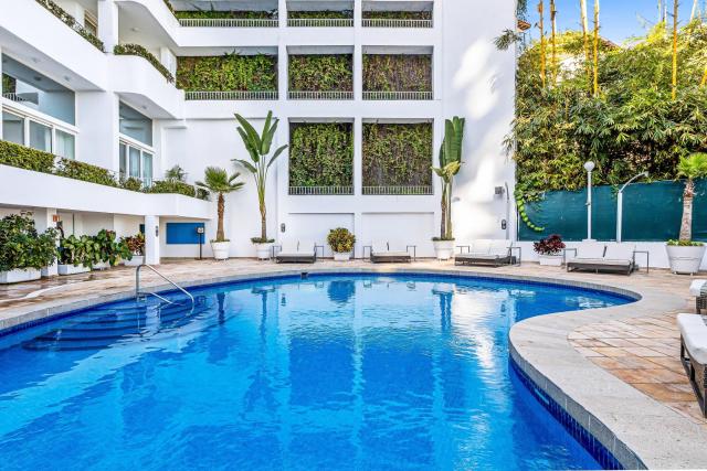 Upscale bayview villa with hot tub, private terrace, pool & stylish interiors