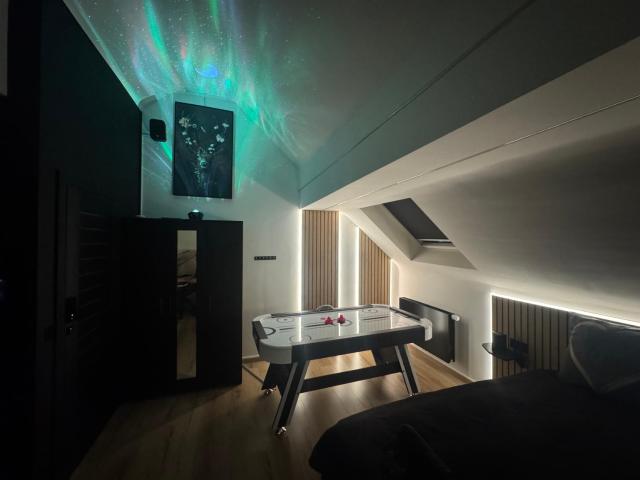 Studio détente, sdb privative, billard, air soccer, clim