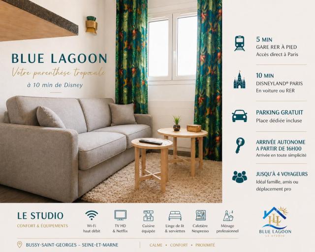 Blue Lagoon - Duplex cosy - Disneyland Paris 10 min - Parking privé - RER A 5 min à pied