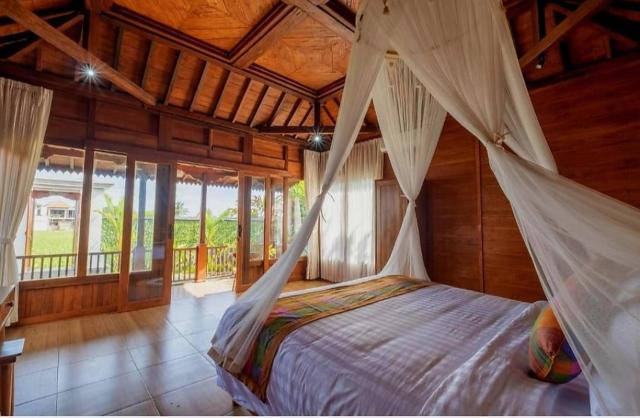 Serene Villa with Private Pool and Rice Field Views