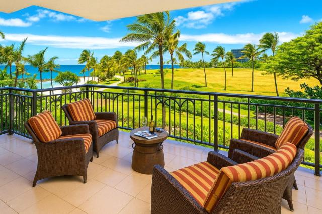 KBM Resorts FREE CAR Beach Villas at Ko Olina 2-Bedroom Beachfront Villa BVK-B-308