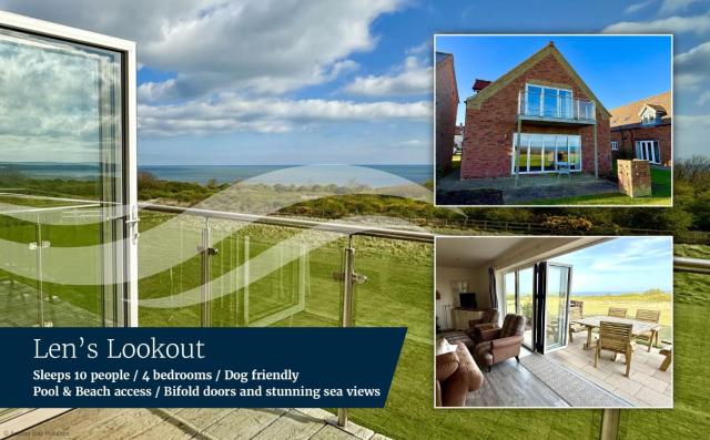 Lens Sandy Collection - collection of 2 beach houses and one Seaview cottage - Part of the The Bay Filey Holiday Village with pool, gym and direct beach access, pub, restaurant, tennis and meadows walks